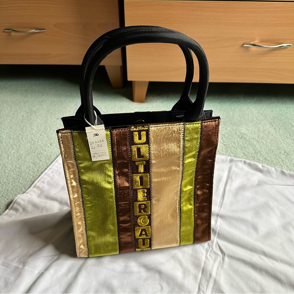 Gaultier vintage striped small shopper tote bag